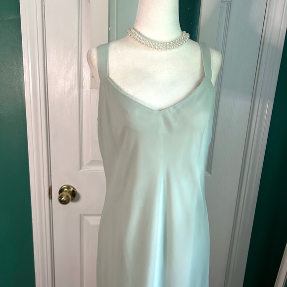 Cattiva 100% Silk Mint Long Gown Size 6 - Picture 4 of 13